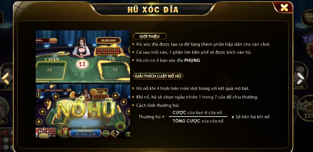 Nổ hũ khủng tại Xóc đĩa - cổng game Hit club 